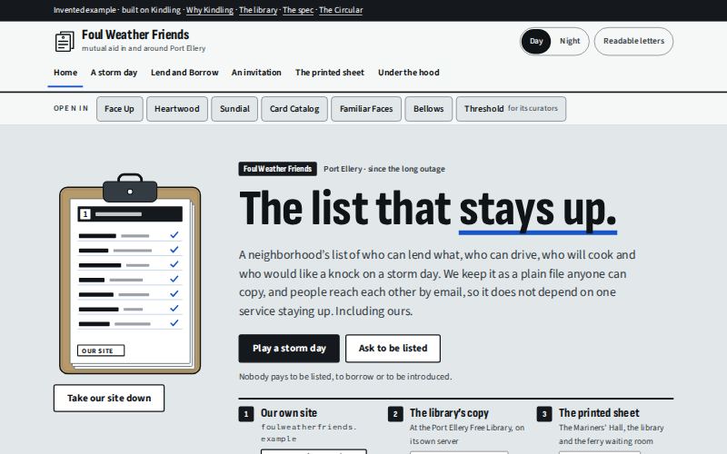 The Foul Weather Friends homepage