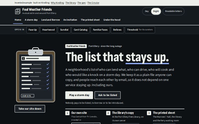 The Foul Weather Friends homepage