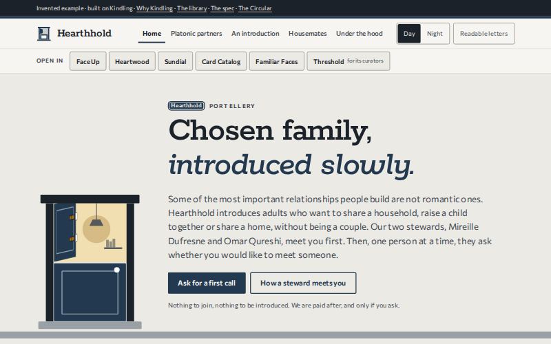 The Hearthhold homepage