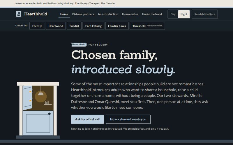 The Hearthhold homepage