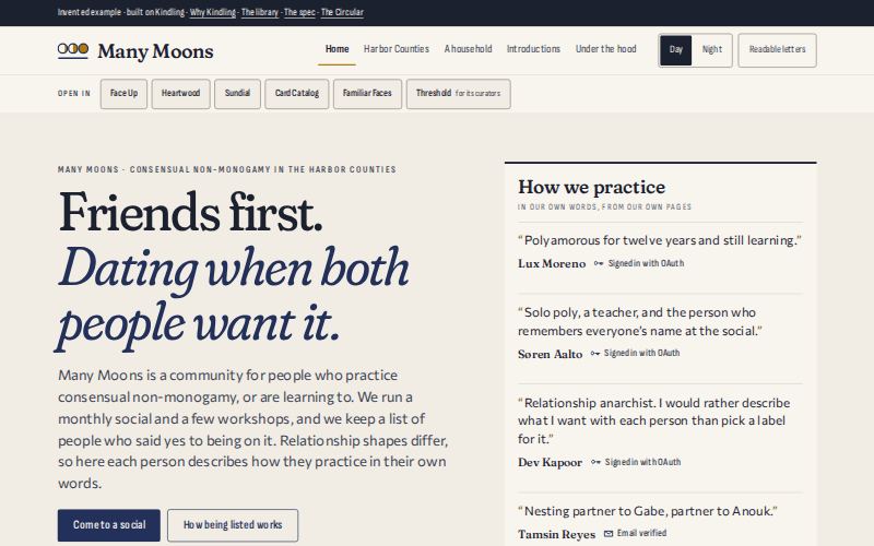 The Many Moons homepage