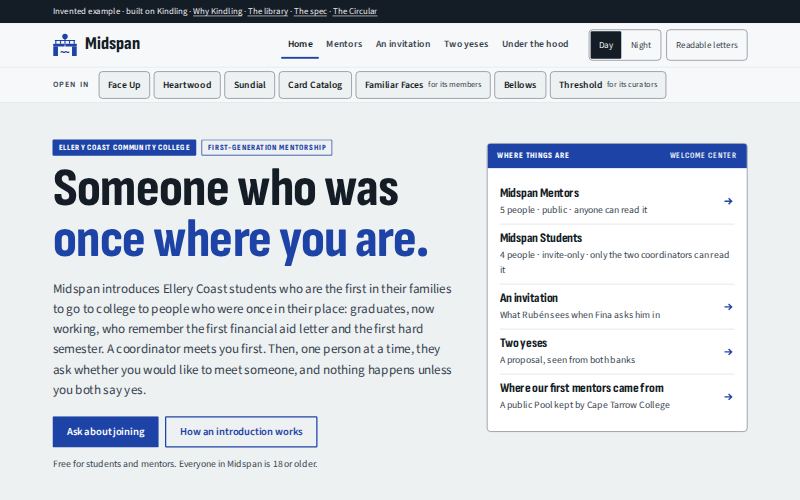 The Midspan homepage